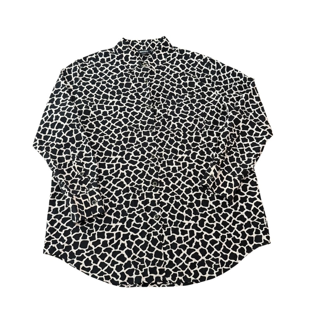 DKNY Donna Karan New York Animal Print‎ Silk Button Down Shirt Long Sleeve M - Picture 4 of 10